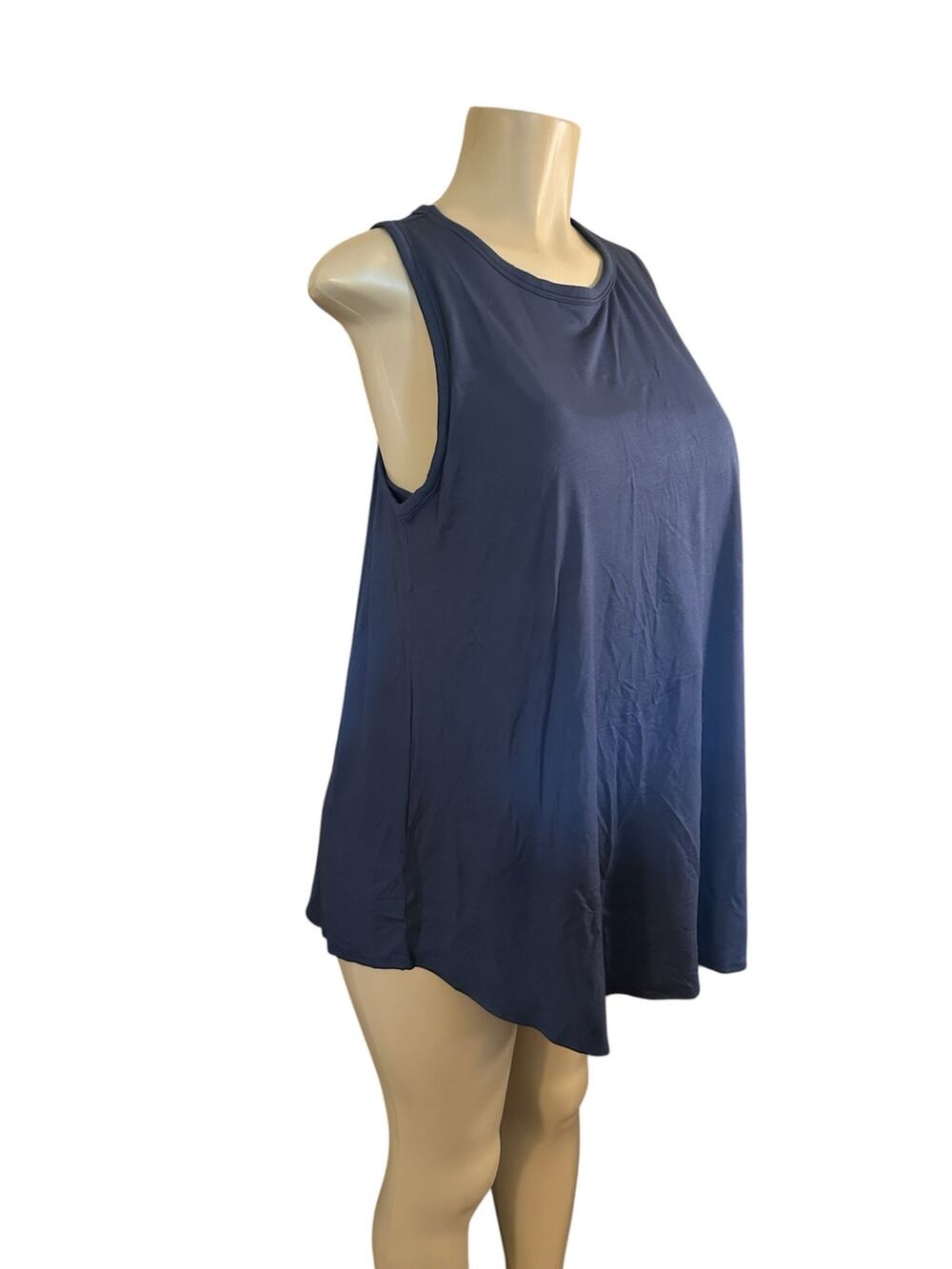 Women 8 Shebird She Bird Freedom Racerback Navy Tank Top Shirt Built-In Bra